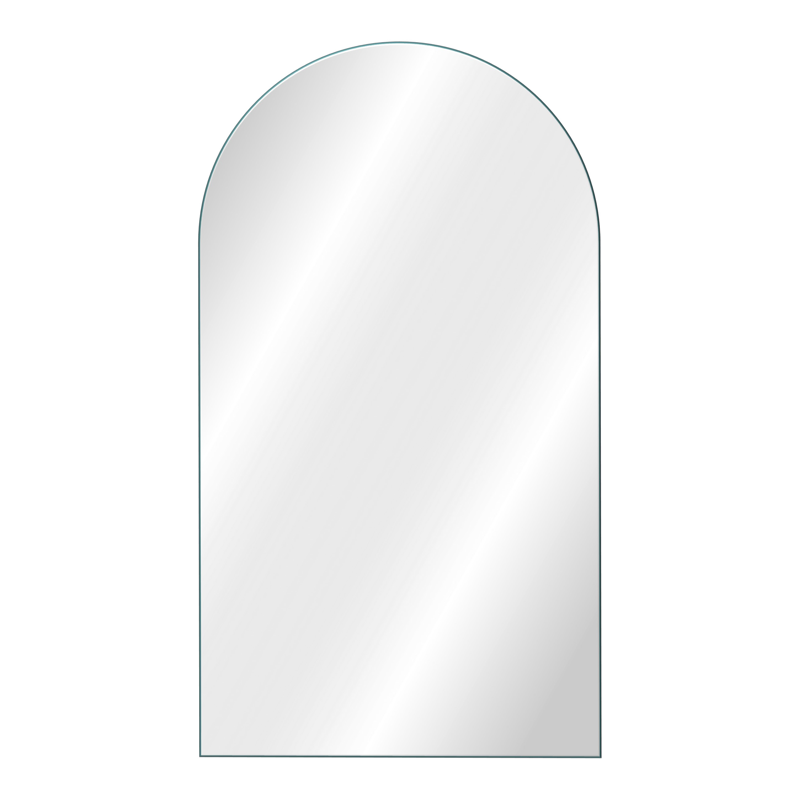 Halfoval bevelled mirror 1