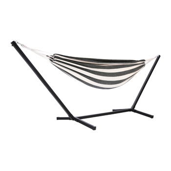 2-person black&white hammock with a frame (load capacity 200kg)