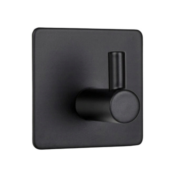 Black lacquered self-adhesive hanger L-tube 1 pc.