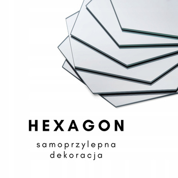 Hexagon decorative self-adhesive mirrors 21x24cm 6pcs.