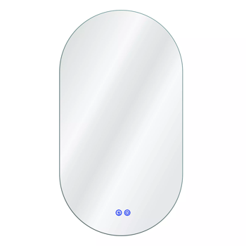 Oval LED illuminated mirror 120x60cm three touch colors