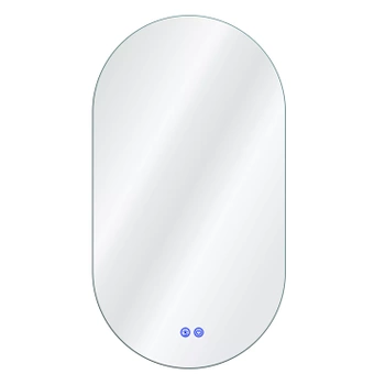 Oval LED illuminated mirror 120x60cm three touch colors